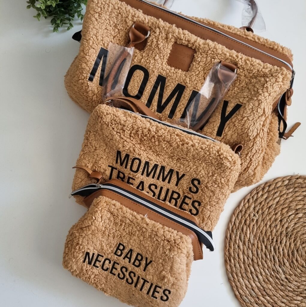 ست 3 تیکه کیف لوازم نوزاد پولیشی mommy bag