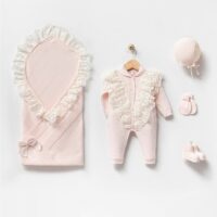 ست بیمارستانی 5 تیکه دخترانه بافت و تور نیپرلند