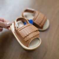 پاپوش صندل دخترانه نوزادی چرم وارداتی