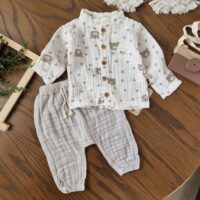 ست بلوز و شلوار پسرانه طرح تدی ترک