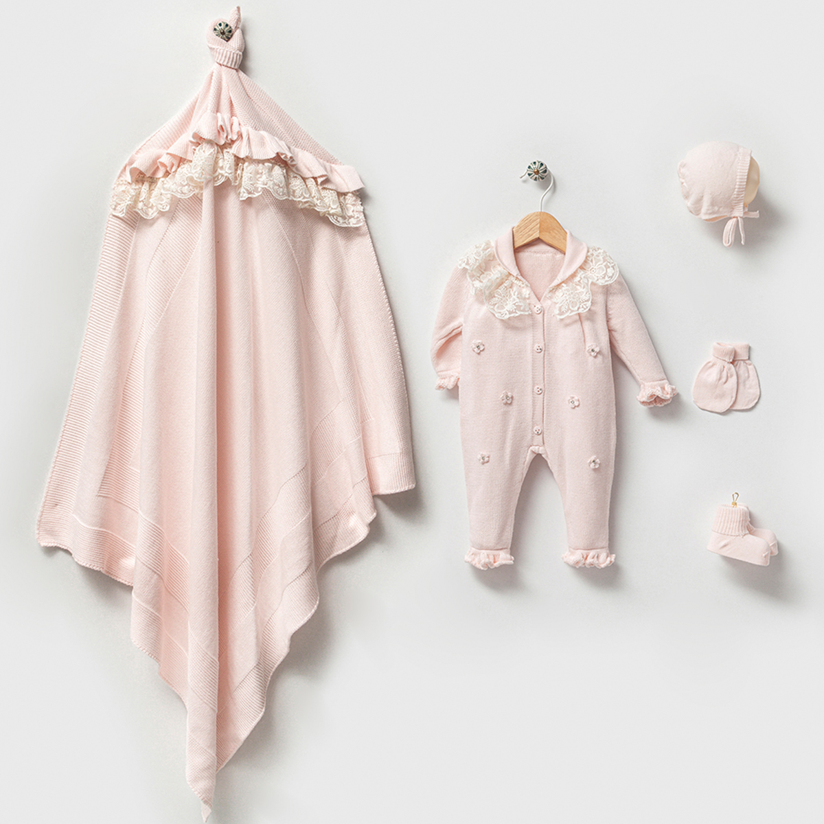 ست بیمارستانی 5 تیکه دخترانه بافت پاپاتیا نیپرلند ست بیمارستانی 5 تیکه دخترانه بافت پاپاتیا نیپرلند